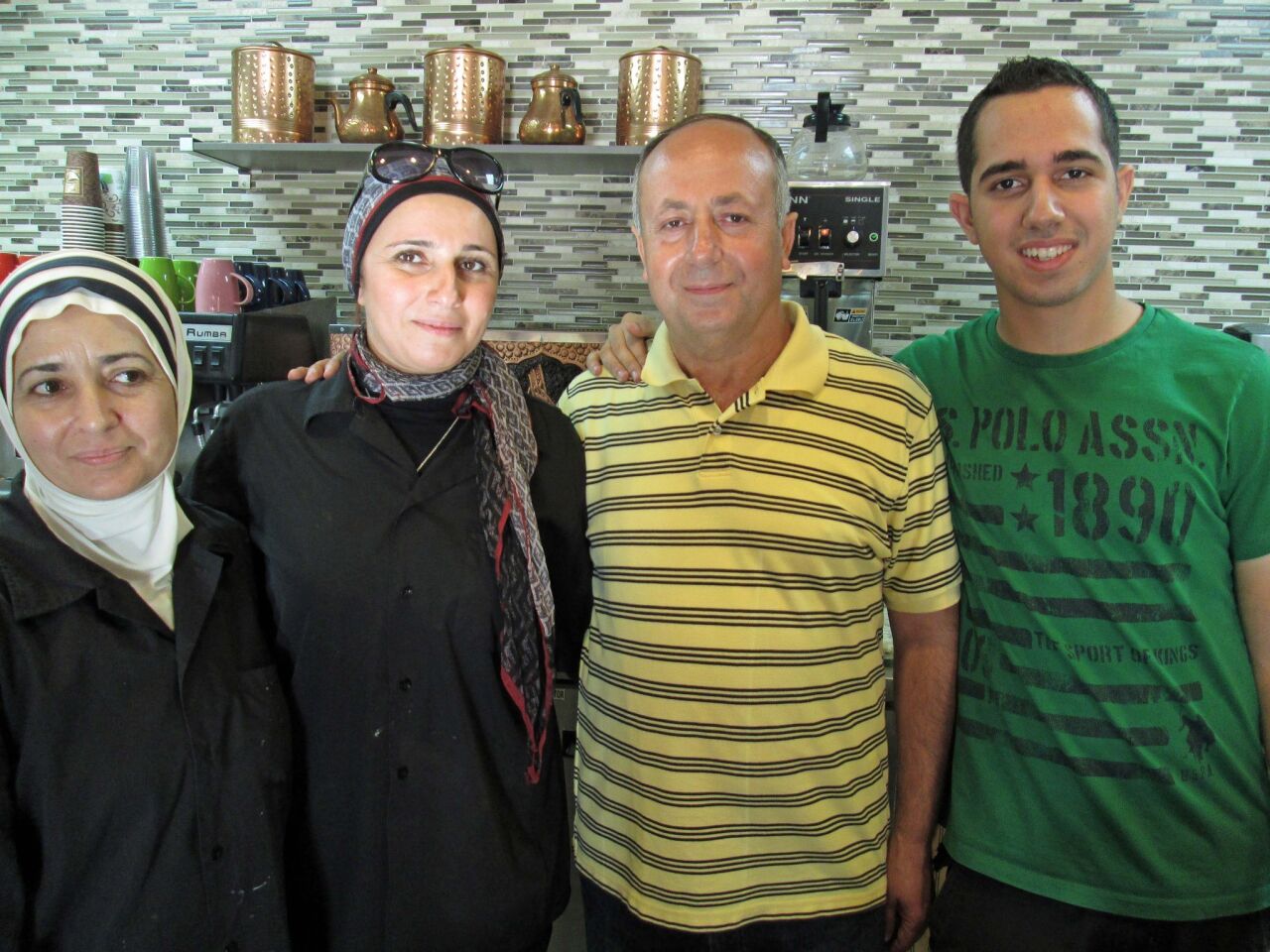 Chef Suher Masri, Nidal Omar and helpers.