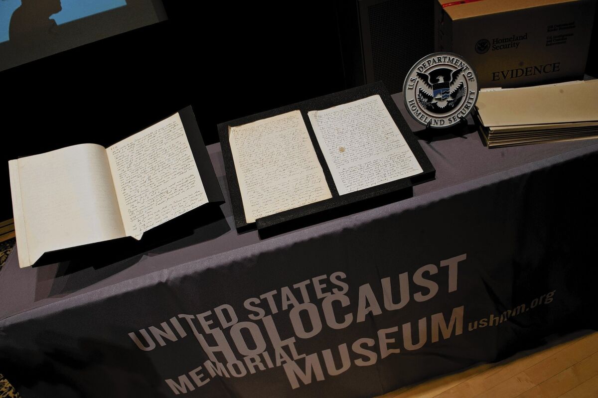 Pages from the diary of Nazi ideologue Alfred Rosenberg are finally on display at the Holocaust Memorial Museum in Washington.
