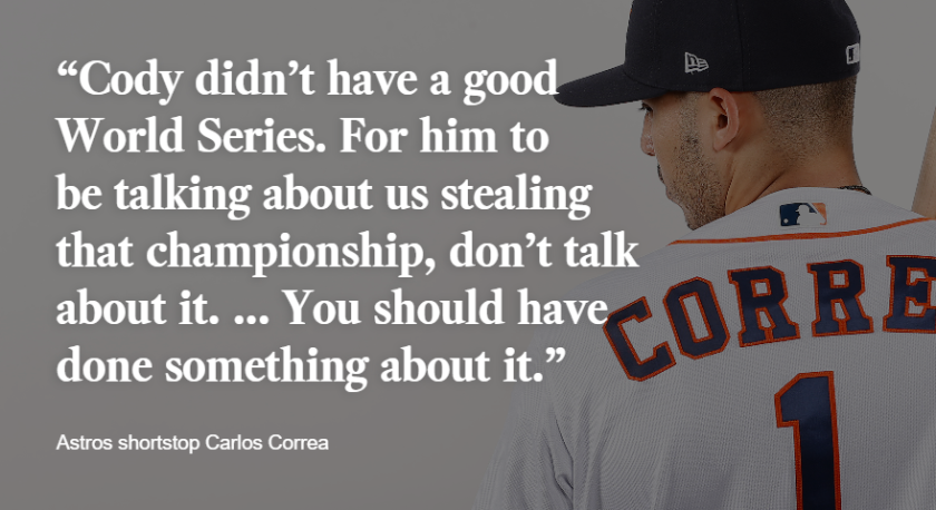 The Best Quotes On The Astros Cheating Scandal In Meme Form Los Angeles Times the astros cheating scandal