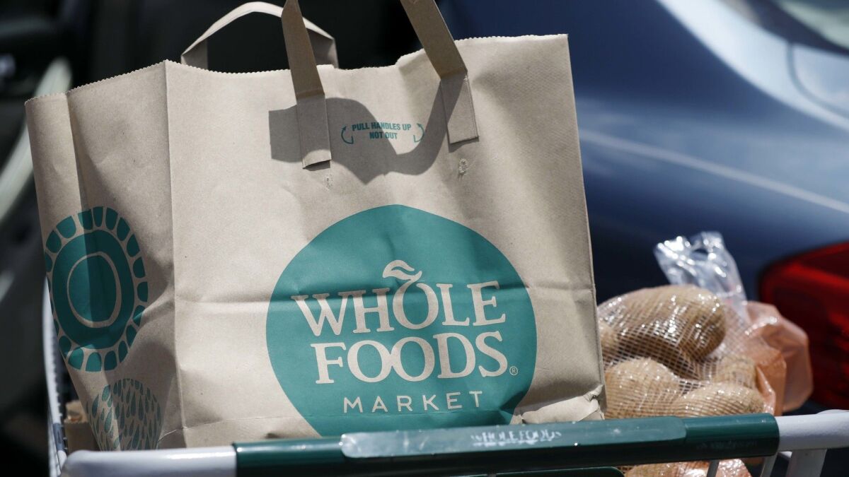 In more than 100 places in the United States, Whole Foods has gained foot traffic at the expense of Trader Joe’s, Walgreens and Dollar Tree stores, according to data tracking company Sense360.