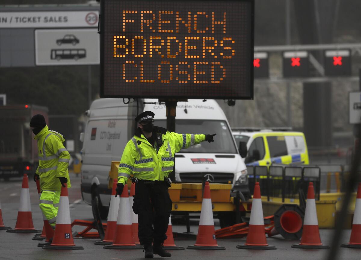 The Port of Dover in England was closed in December