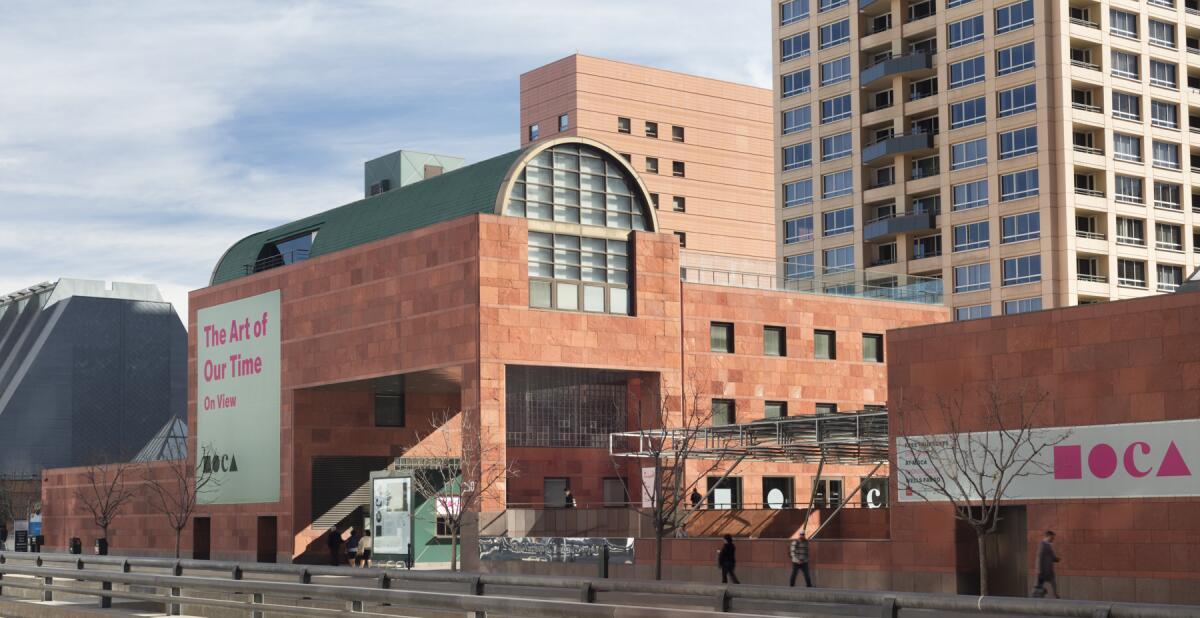 A broad horizontal view shows MOCA's barrel-vaulted library hovering over the ticket office on pilotis.