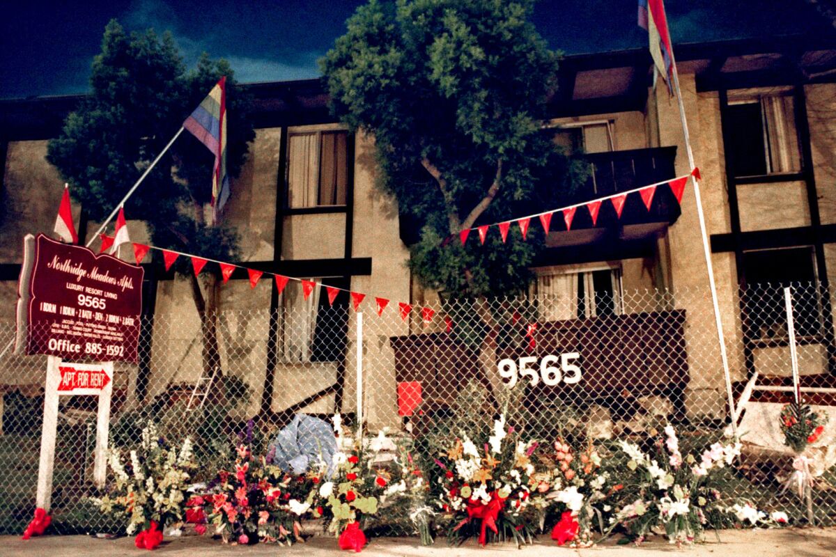 The second and third floors of the Northridge Meadows apartment collapsed on the ground floor during the 1994 Northridge earthquake, killing 16 people.