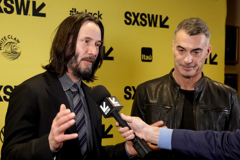 AUSTIN, TEXAS - MARCH 13: Keanu Reeves and director Chad Stahelski attend a Special Screening of "John Wick: Chapter 4" at the 2023 SXSW Conference and Festivals at The Paramount Theater on March 13, 2023 in Austin, Texas. (Photo by Frazer Harrison/Getty Images for SXSW)