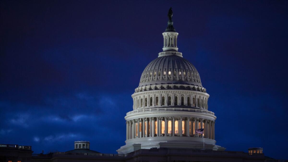 The Capitol is seen at dawn in Washington. The Republican-controlled Congress is currently debating changes to the U.S. tax code.