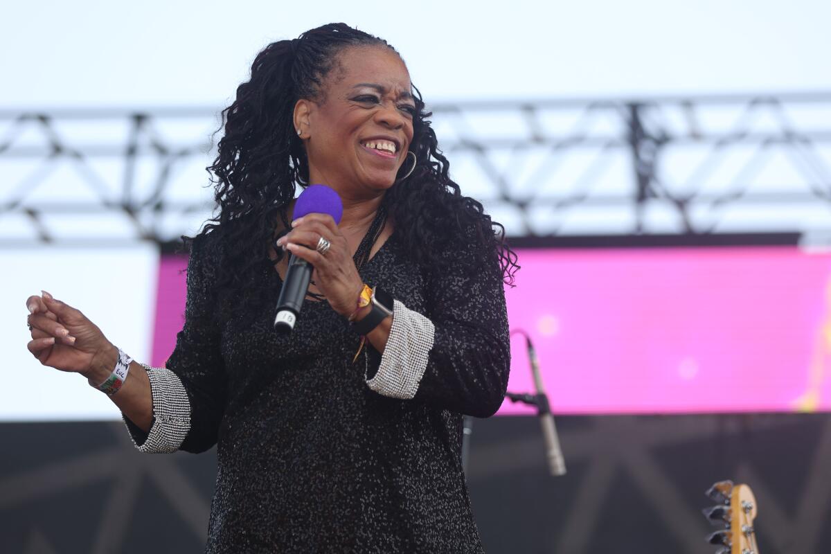 Evelyn "Champagne" King performs at the Fool in Love Festival in August.