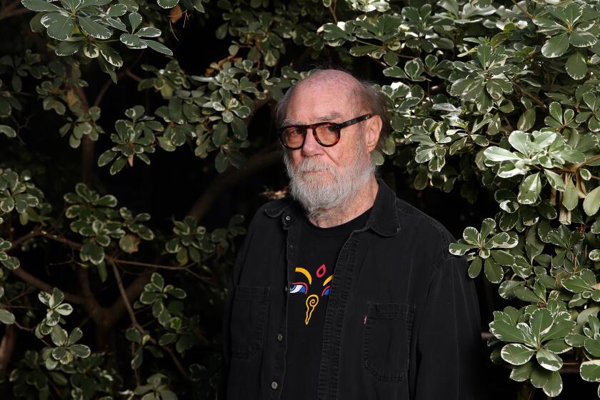 LOS ANGELES, CA - MAY 20: Paul McCarthy, who's solo show "Head Space" at the Hammer Museum has gathered his work throughout his career, stands for a portrait, at his home in Altadena on Wednesday, May 20, 2020 in Los Angeles, CA. His art uses a wide range of mediums and explores the abject in pop culture, as well as the more toxic aspects of masculinity. (Dania Maxwell / Los Angeles Times)