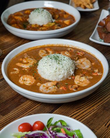 Enjoy Creole and Southern staples such as gumbo and jambalaya at long-standing