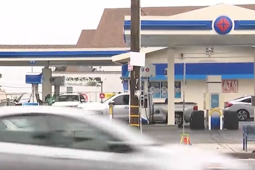 A street takeover in Compton early Sunday morning was followed by a large mob breaking down the door of a gas station and stealing thousands of dollars worth of products.