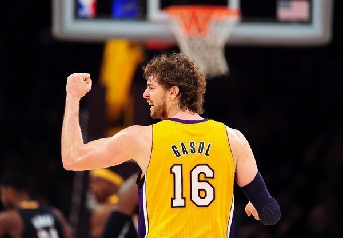 Sore knees will sideline Pau Gasol for Tuesday's game.