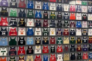 High school basketball jerseys from every team in California _ 1,544 and counting _ are being displayed at the Intuit Dome.