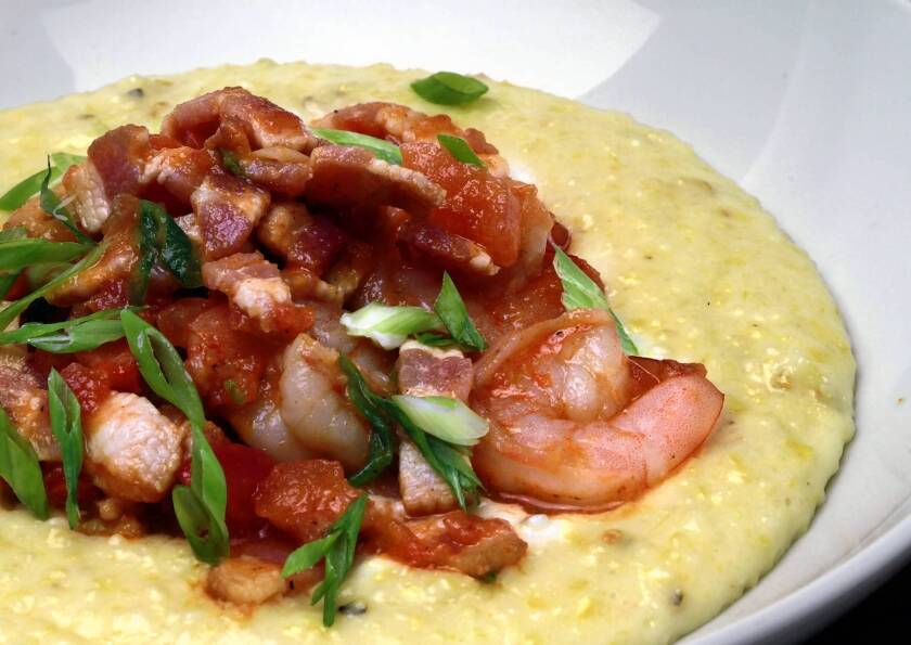 The Shrimp and grits dish from Stella's Southern Bistro. Read the recipe »