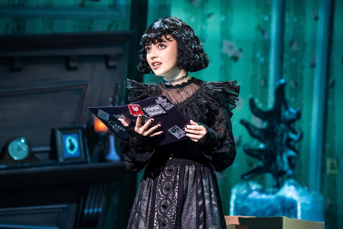 Isabella Esler as Lydia in the musical "Beetlejuice."