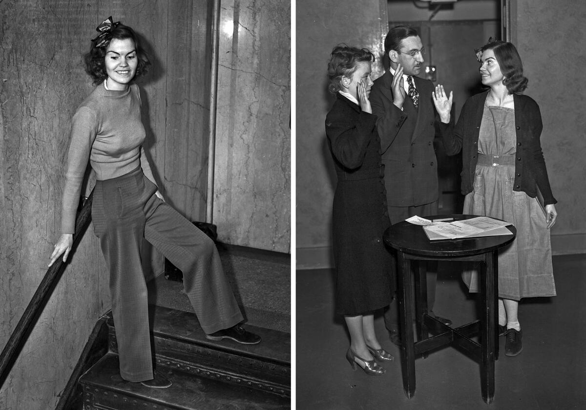From the Archives: Wear slacks to court and go to jail - Los Angeles Times