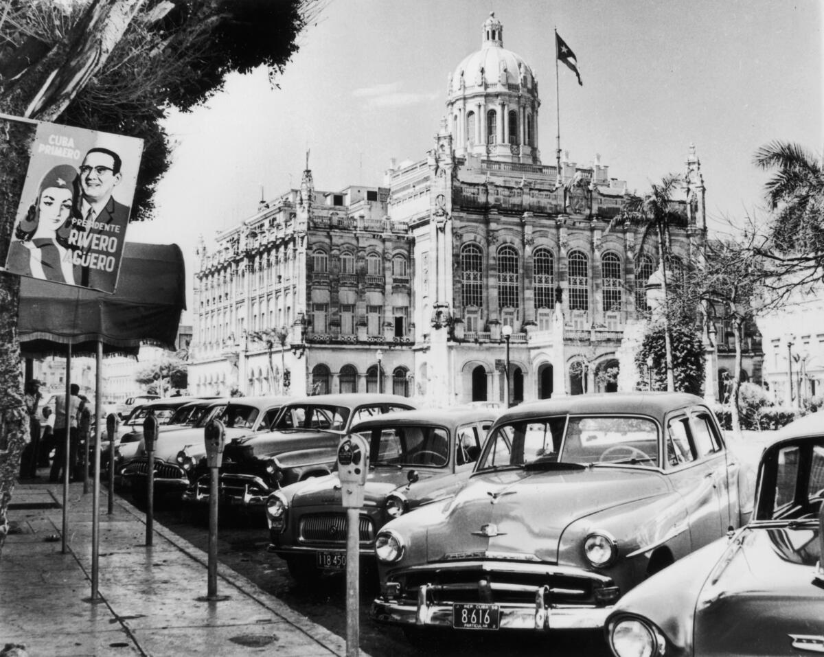 The Palace at Havana in September 1958, when it was known as President Batista's Palace, and on April 18, 2015.