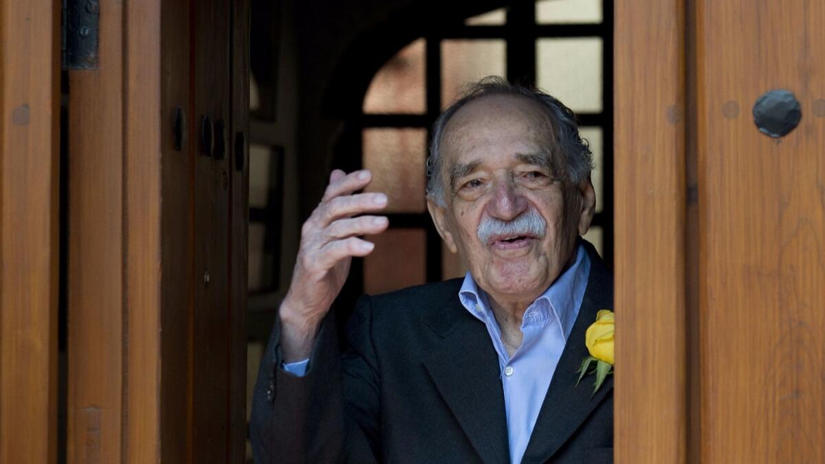 Gabriel Garcia Marquez on his 87th birthday, in Mexico City in 2014.