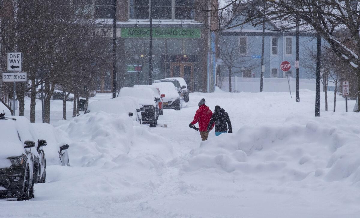 Una escena de la tormenta invernal en Buffalo, Nueva York, el 25 de diciembre de 2022. 