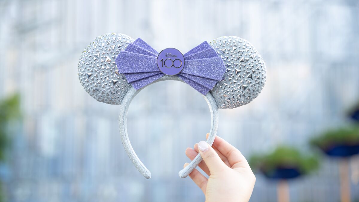 Disney 100 Minnie Ear headbands at Disneyland and Disney California Adventure parks in Anaheim.