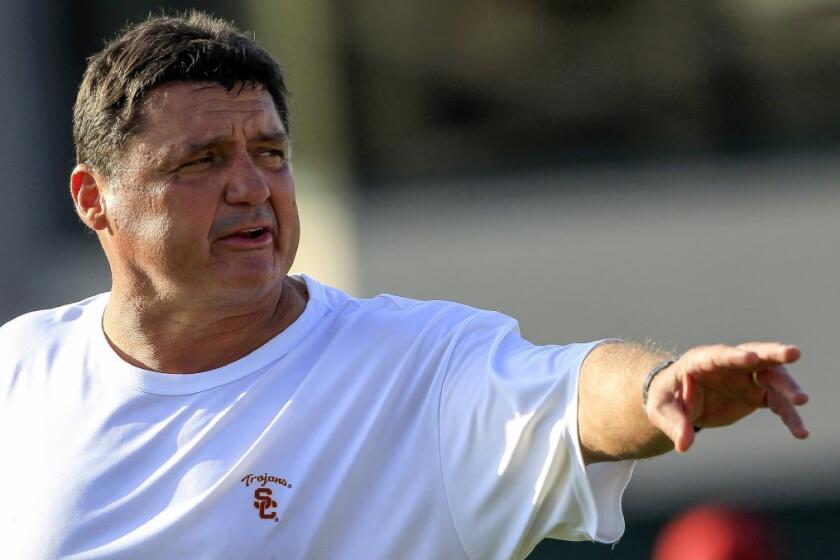 Ed Orgeron has reopened USC football practices to the media.