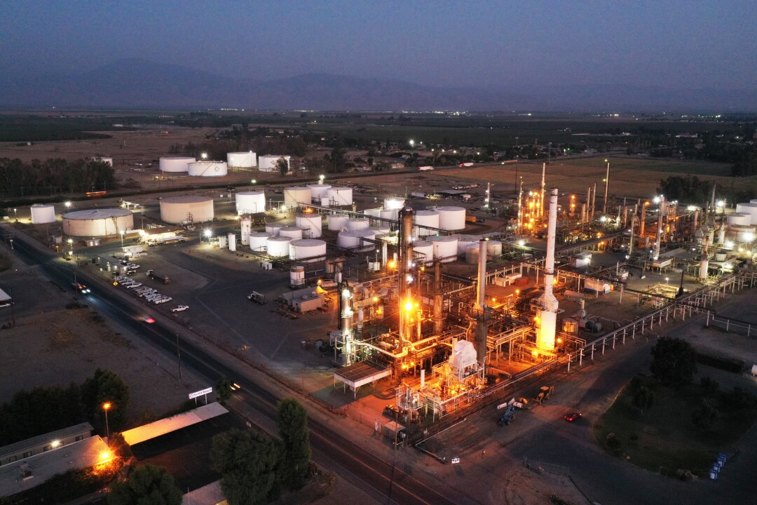An aerial view of Kern Oil & Refining Co.