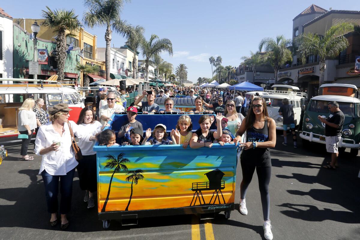 Main Street in Huntington Beach, pictured during an art show in 2017.