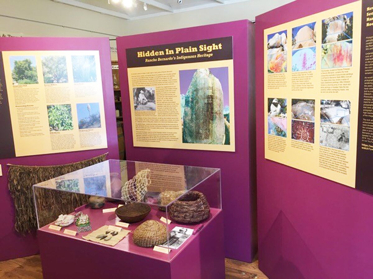 The Rancho Bernardo Historical Society’s exhibit on the community’s Indigenous heritage.