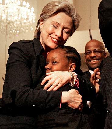 Clinton hug