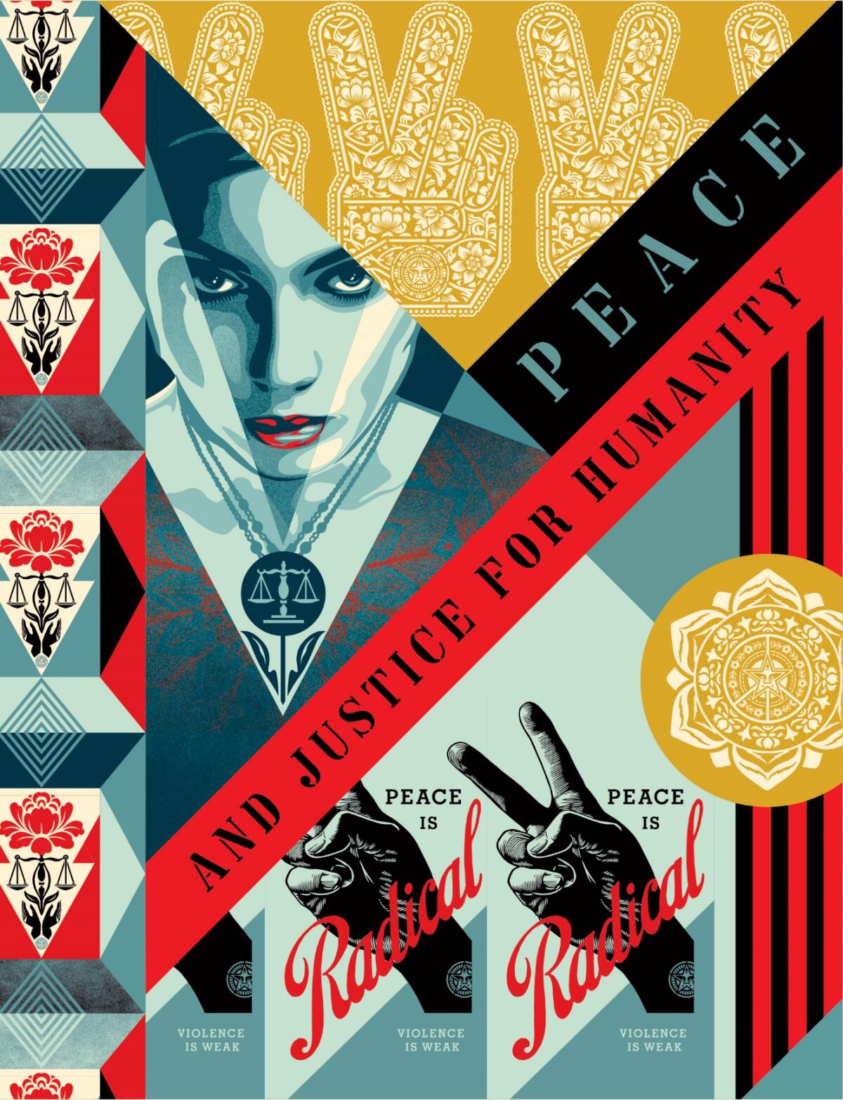 “Peace is Radical”, una exposición individual del artista callejero y activista Shepard Fairey.