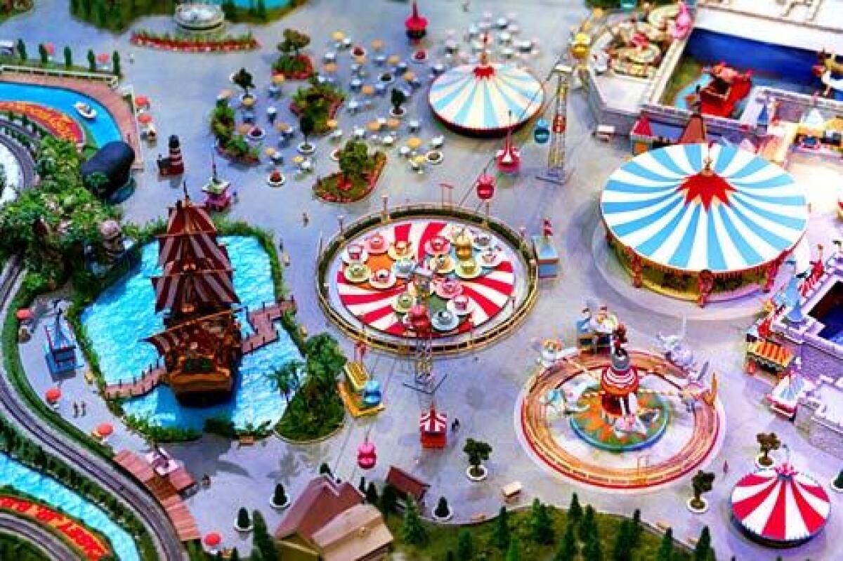 A 12-foot model of Disneyland on display inside the Walt Disney Family Museum at the Presidio in San Francisco.