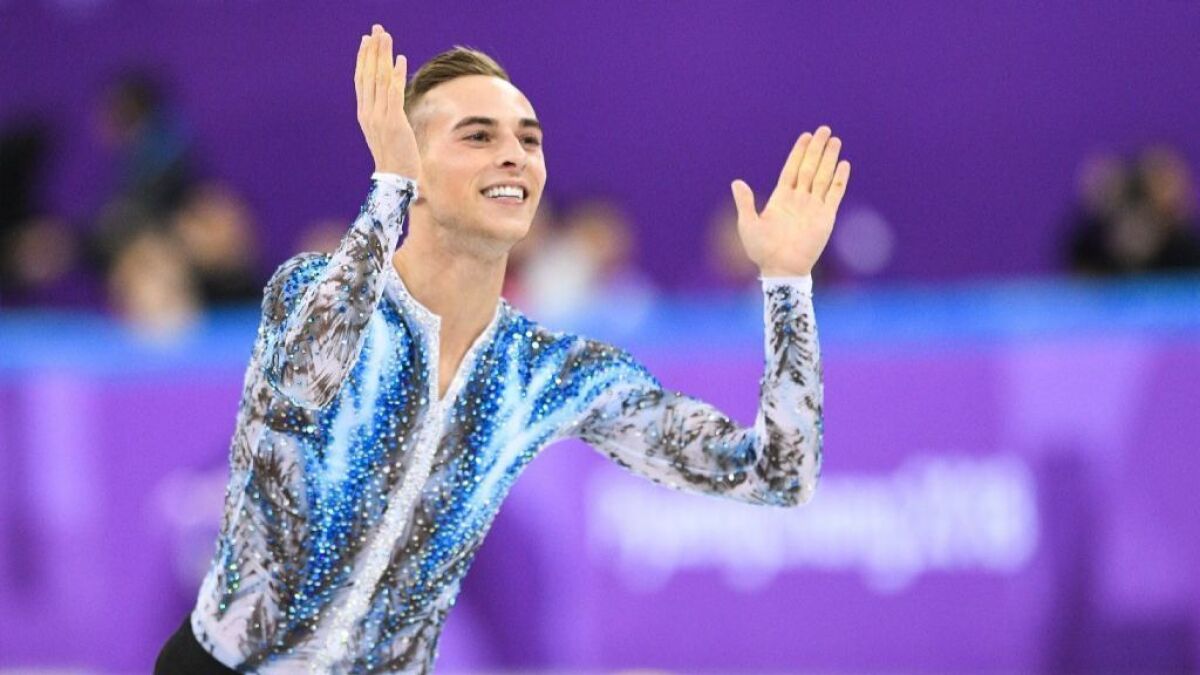Column Adam Rippon Talks About Rooftop In N Out With Mirai Nagasu And Becoming America S Sweetheart Los Angeles Times