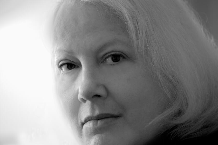 A black-and-white closeup image of a woman