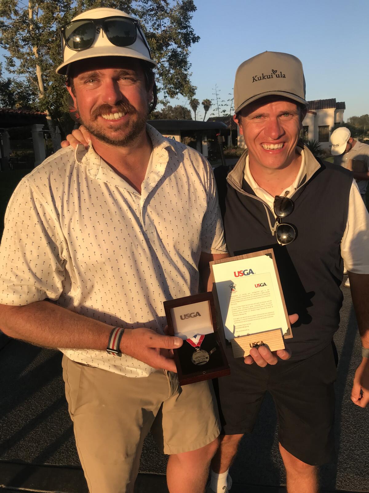 Will Appleby with his brother Andrew after qualifying for the U.S. Amateur.