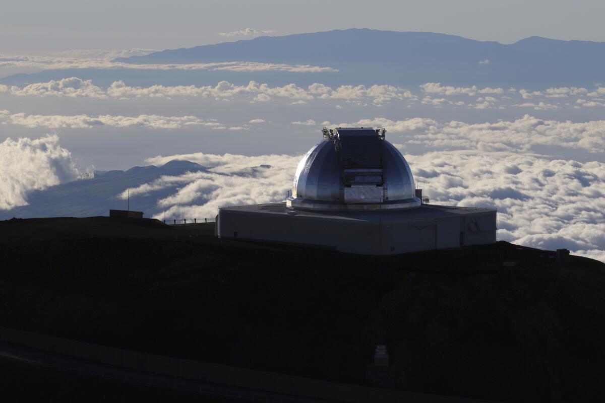 A telescope on the summit of Mauna Kea in Hawaii.