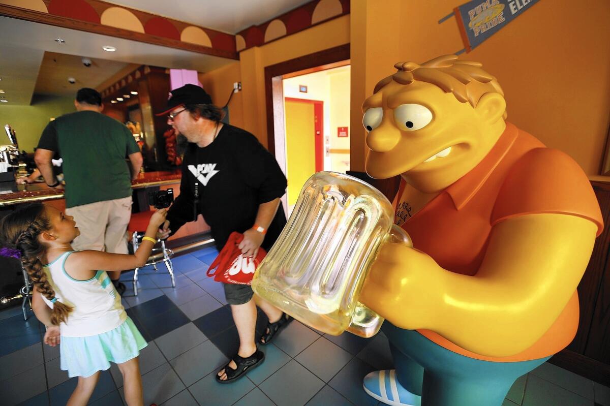 The new Springfield at Universal Studios Hollywood boasts nine places to eat, including Moe’s Tavern. The city block-sized neighborhood features a collection of landmarks inspired by “The Simpsons.”