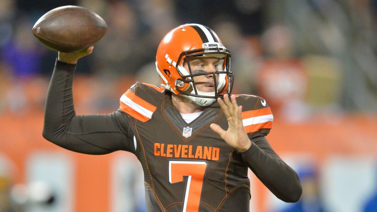 Austin Davis was 0-2 as a starting quarterback for the Cleveland Browns in 2015.