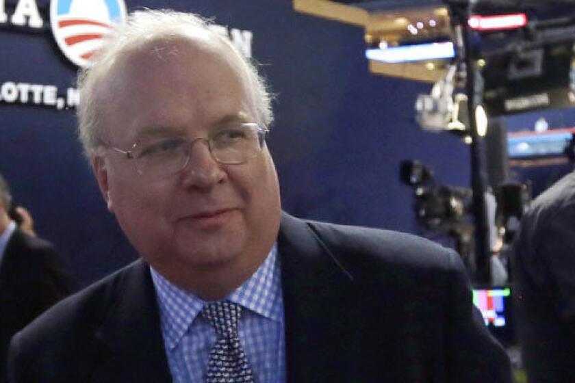 Republican strategist Karl Rove, seen here in a photo from September's Democratic National Convention, was not ready Tuesday night to concede that President Obama had won Ohio.