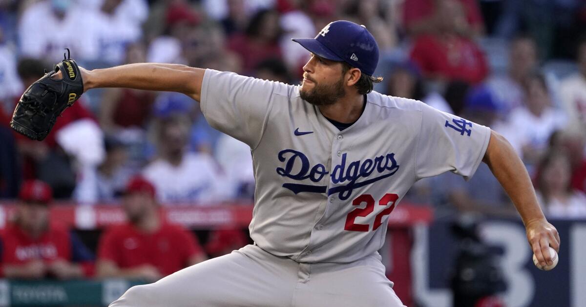 Clayton Kershaw delivers gem as Dodgers blank Angels, end skid - Los Angeles  Times