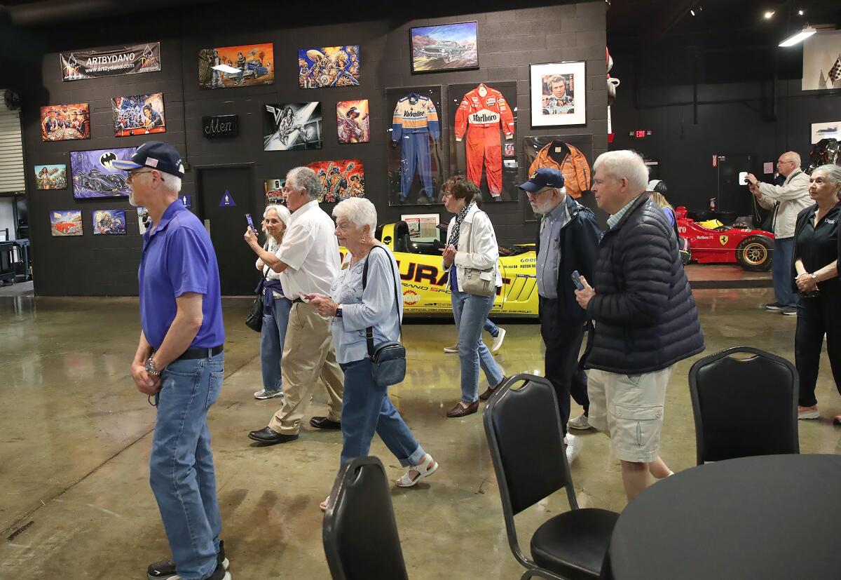 Guests with the LIFT (Living Information for Today), take a tour of the Marconi Automotive Museum in Tustin.