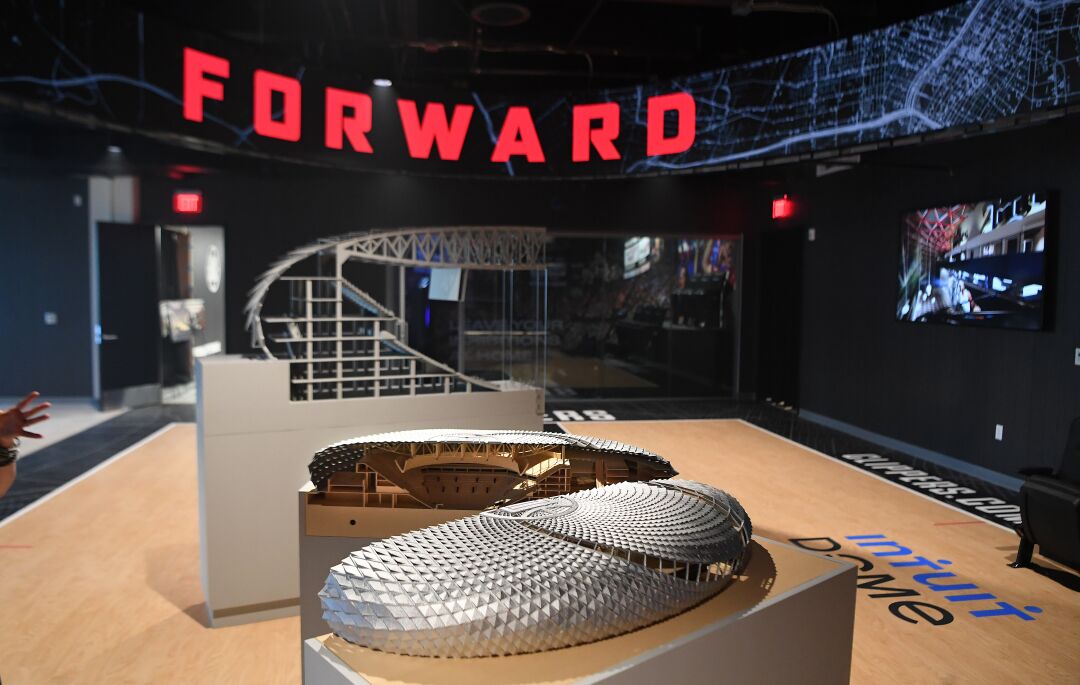 Clippers give virtual glimpse of new arena The Intuit Dome Los Angeles Times