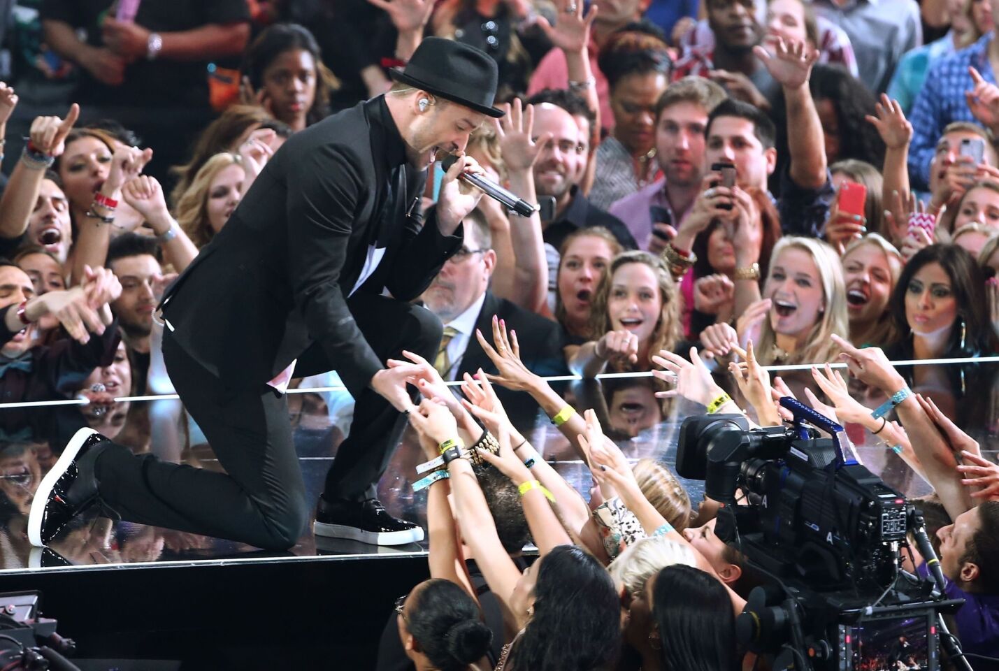 Justin Timberlake performs for his adoring fans.