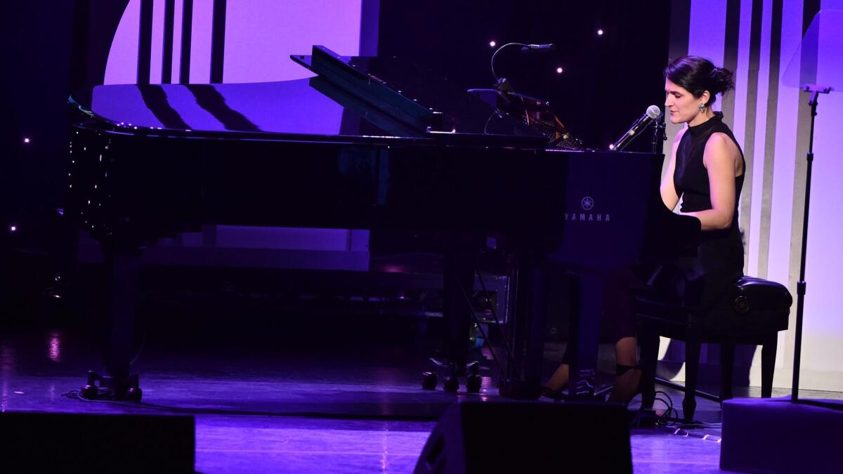 Angela Parrish performs songs from "La La Land" at the 2017 ASCAP Screen Music Awards at the Wiltern on May 16, 2017. (Alberto E. Rodriguez / Getty Images for ASCAP)