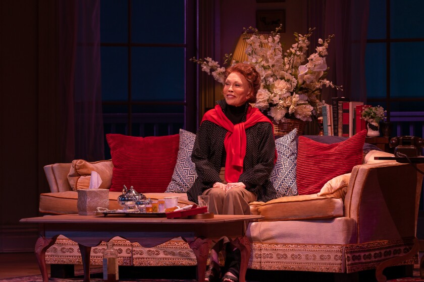 Faye Dunaway playing Katharine Hepburn in “Tea at Five”