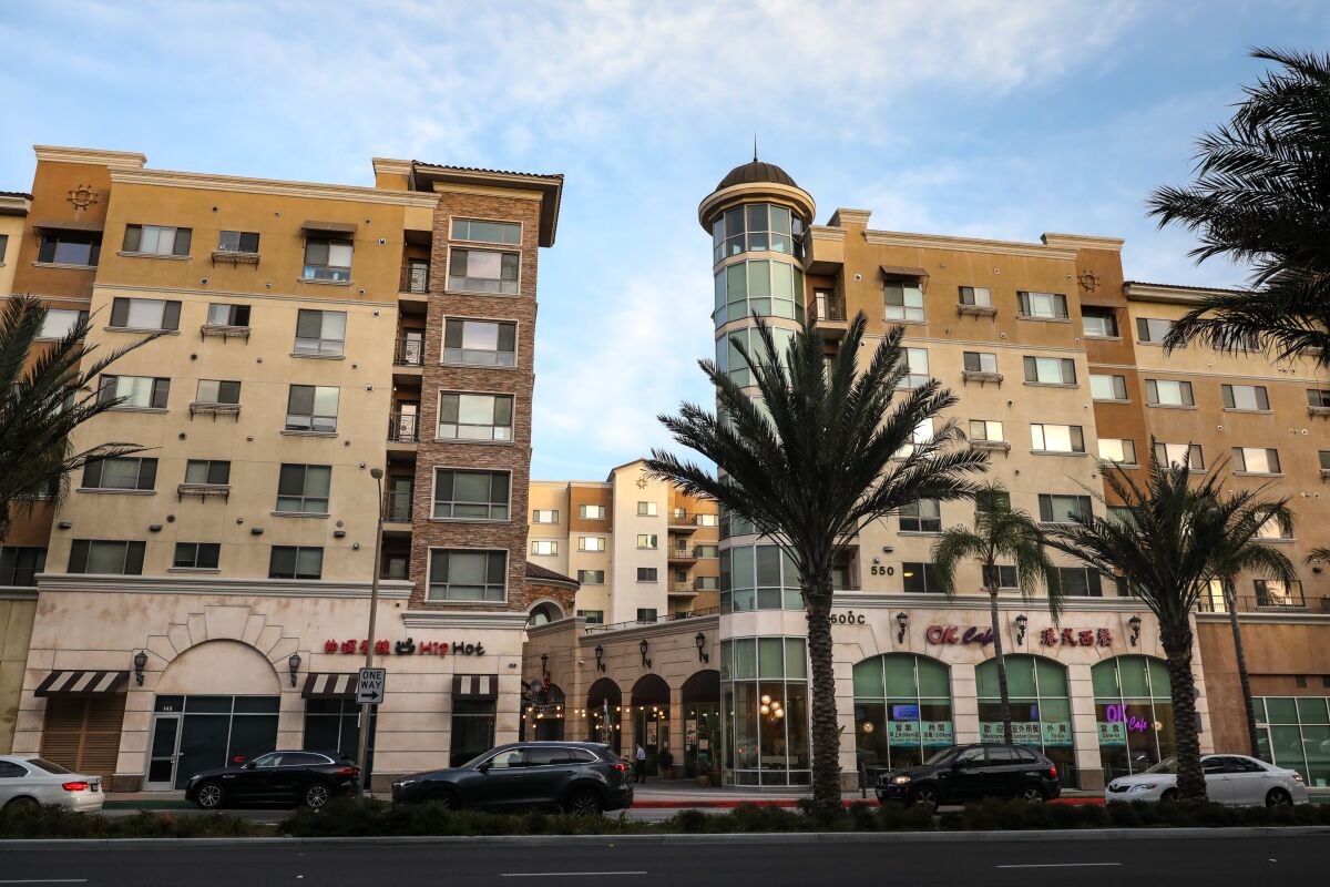 The Atlantic Times Square shopping area in Monterey Park.