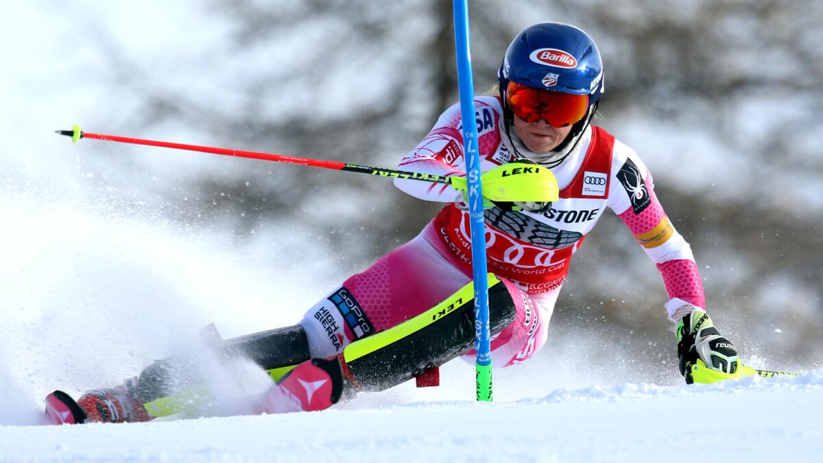 Mikaela Shiffrin was dominant on her second run down Giovanni Agnelli course on Sunday.