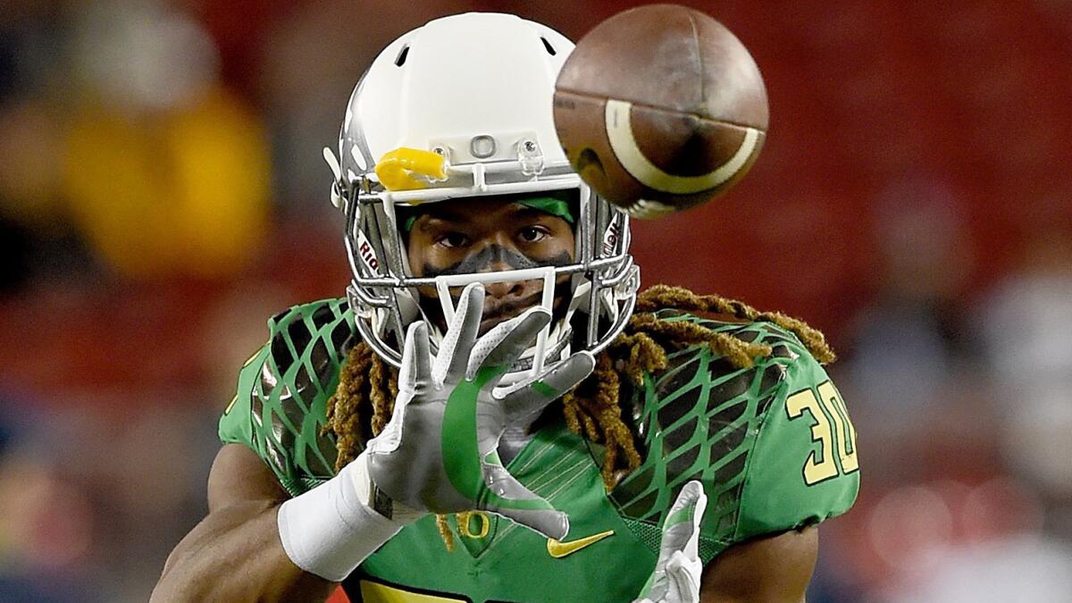 Oregon running back Ayele Forde will not play against Ohio State in the national championship game because of a failed NCAA drug test.