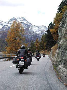Bikers head for adventure and the Alps.