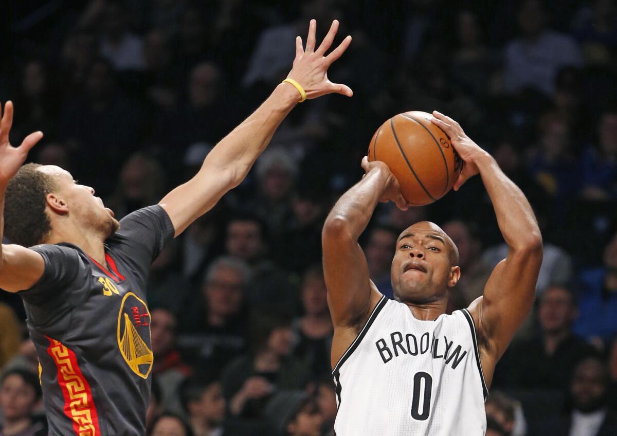 Nets guard Jarrett Jack made a jumper with 1.1 seconds remaining to beat the Warriors.