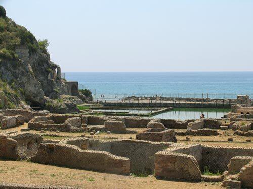 Ruins of Tiberius' villa near the grotto that bear the emperor's name.