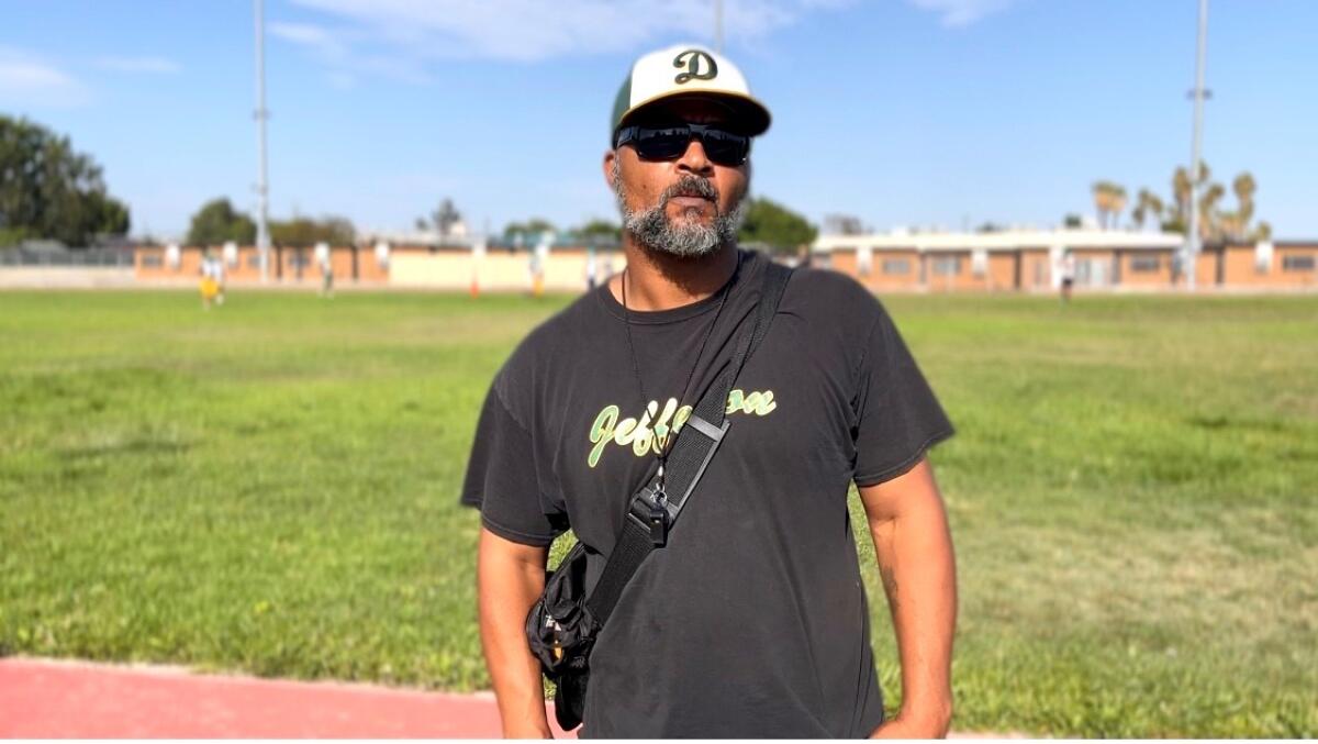 Jefferson High football coach Jason Grant.