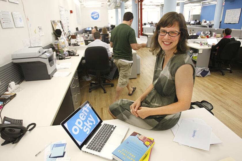 Mary Ann Naples, a former book editor and literary agent, has moved to the vast open space at OpenSky's office.
